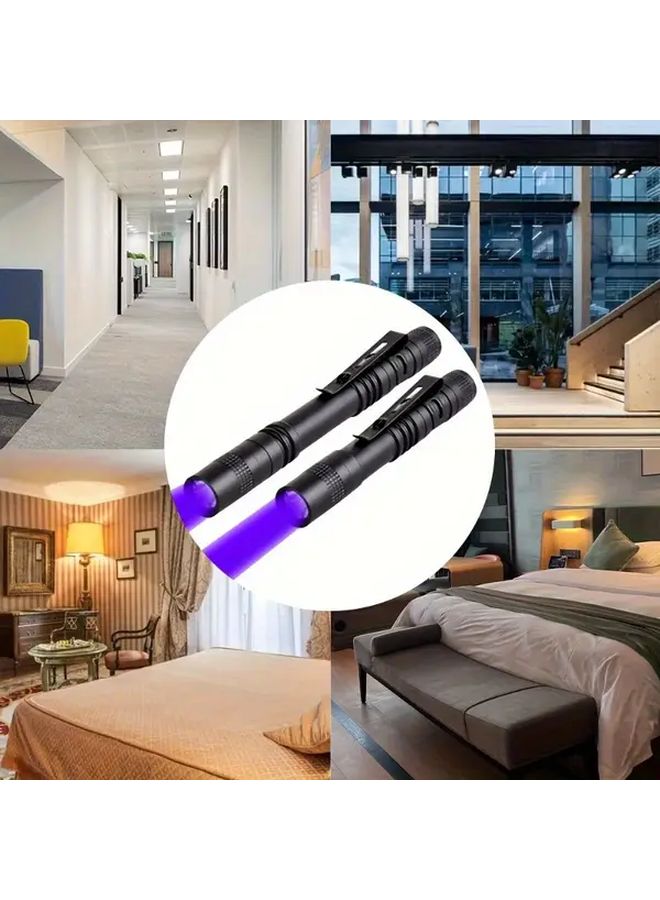 2 Pieces UV Black Light Flashlight For Leak Detection Pet Urine Stain And Bed Bug - Image 2